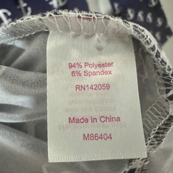 Macbeth Collection |Margaret Joseph Long Sleeve Hooded Anchor Print Swim Dress M - Picture 4 of 6